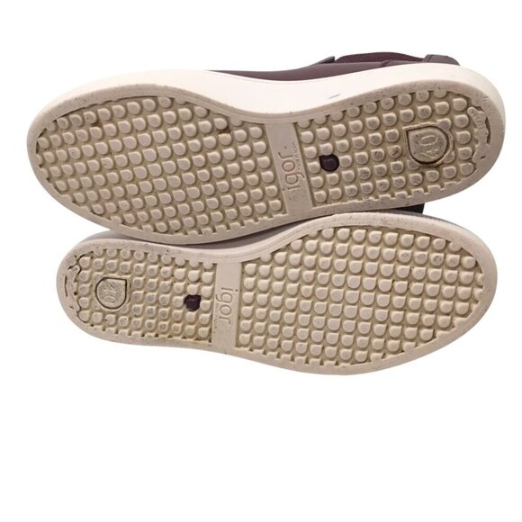 Igor Basquet Crema Boots Rain Waterproof Pull On Ankle Short Wine Size 40 / US 9 - Picture 8 of 8